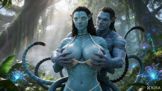 Avatar'dan Na'Vi Pandora'nın dünyasında Jake Sully'i satın almak için sikiliyor
