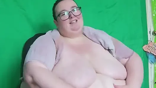 Ssbbw krem ile şişman vücut masajı