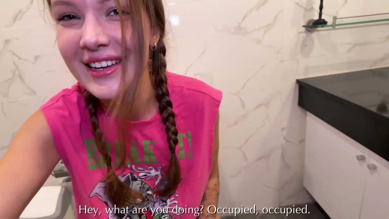 Suddenly Started Fucking My Stepsister in the Toilet. Free Use Stepsis.