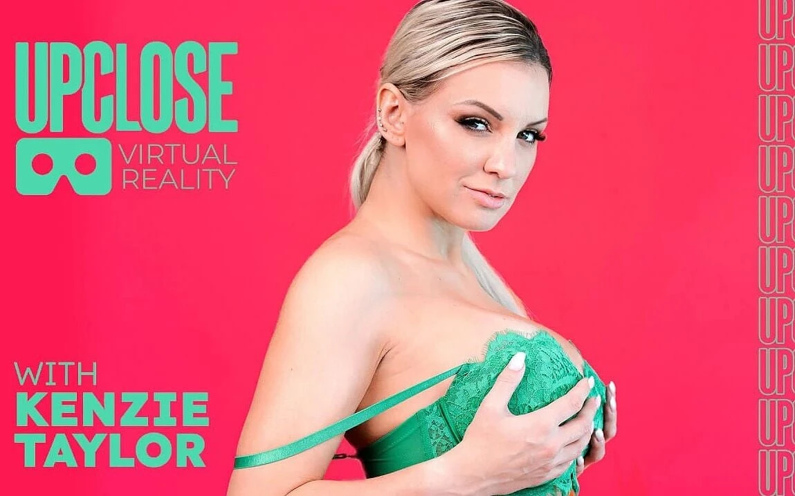 Tæt på VR – liderlig blond MILF Kenzie Taylor deepthroater din store pik POV