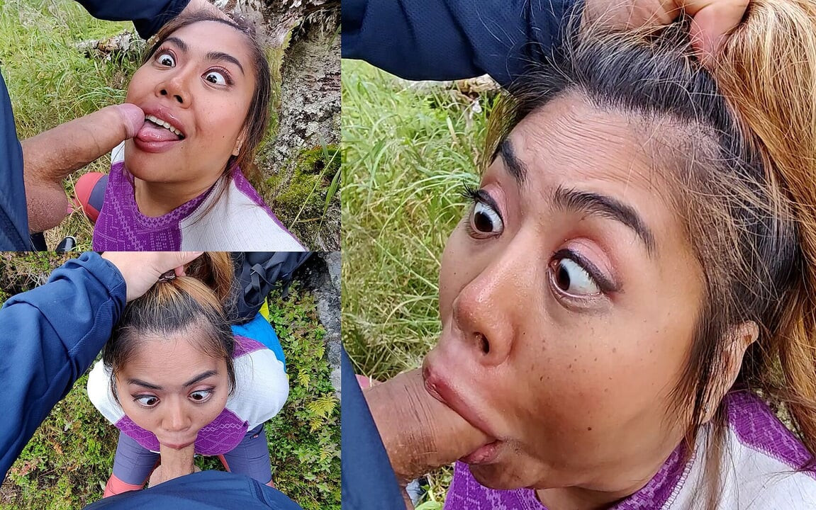 Açık havada Ahegao BJfacial