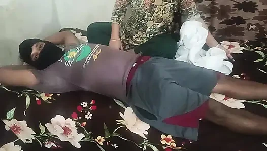 Female doctor check the patient at his room