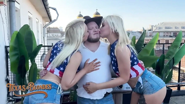 Hevesli sürtükler Greta Foss ve Vera Jarw Bay Teksas tarafından aweome üçlü grup sekste sikiliyor