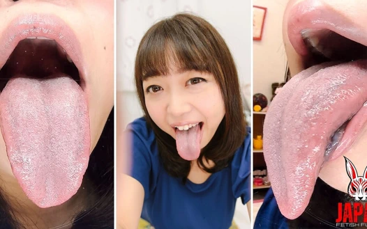 Yuka asami ıslak, salya akıtan diliyle yüzünü yalıyor. Ağzını Aç... Tükürüğü artık senin. Bakış açısında sanal öpücükler.