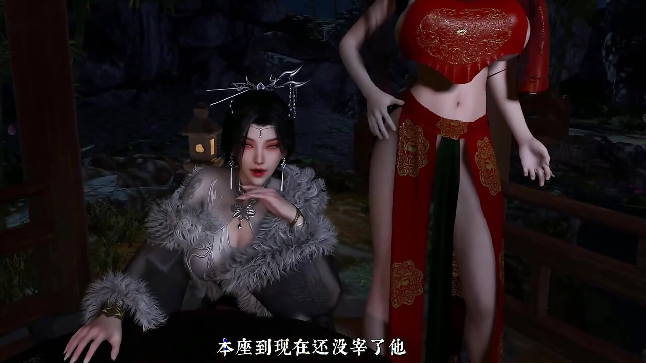 3 boyutlu ateşli Asyalı cosplay modeli sert grup seks yapıyor