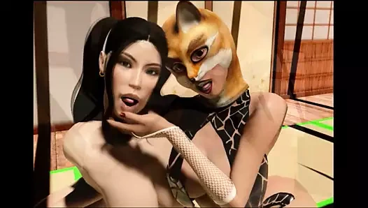 Japon fahişe ve yaşlı adam içinde okinawa