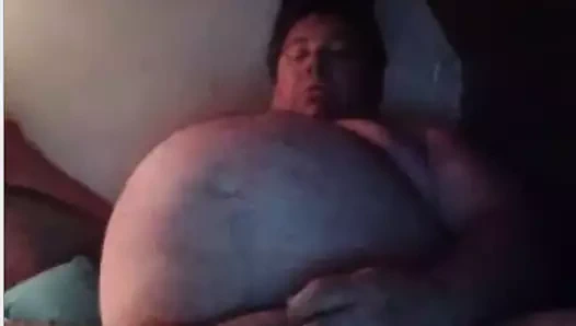 Büyükbaba inme üzerinde web kamerası