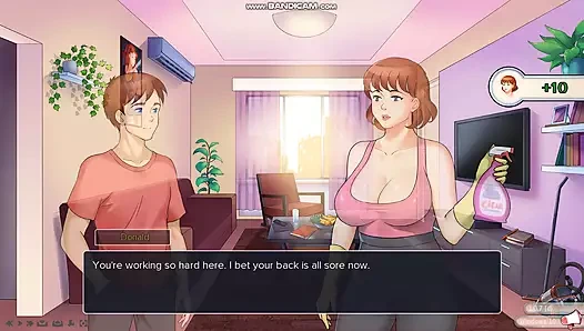 Orta yaşlı seksi kadın plaza - güzel komşum