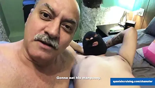 Dik baba barebacking başka köle