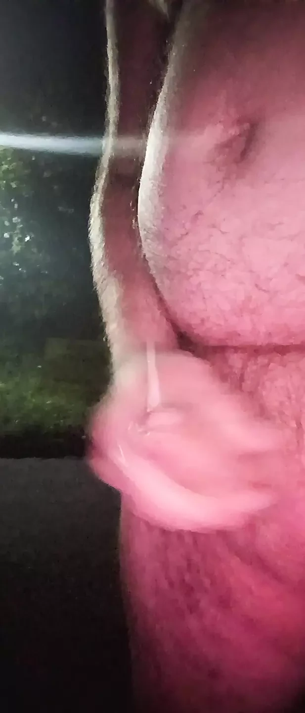 Strip and cum next to main road