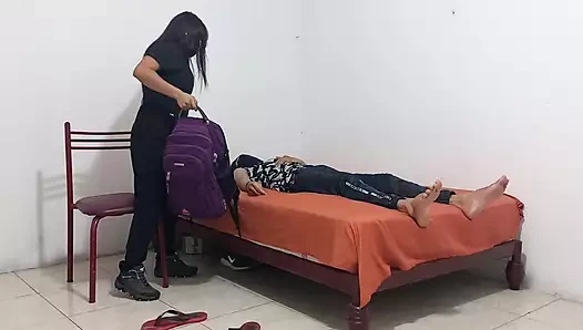 The busty healer has strange habits when visiting her patients