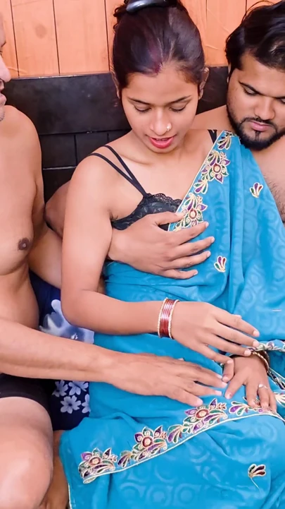 Indian Asian Stepfather Stepson Hardcore Fucking to wife Threesome Video and stepdaughter Hardcore Licking Sucking in… | Clip 1