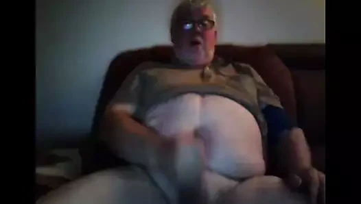 Dede kameraya boşalıyor