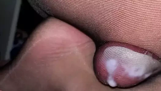 siyah pantyhose benim dick taşlama