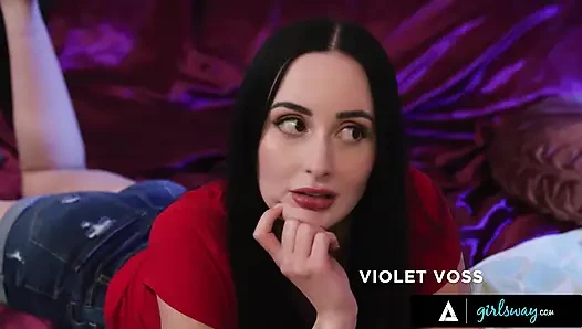 Girlsway - kızgın Charlie Valentine evin üzerinde Violet Voss ile yüzleşir ve ateşli seksle sonuçlanır