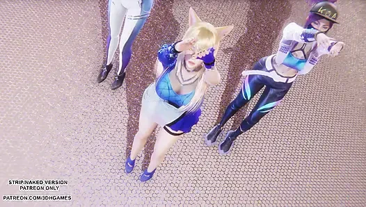 Mmd kpop iblis avcıları - huntrx - altın ahri akali kaisa seksi kpop dans league of legends hentai sansürsüz 4k 60 fps