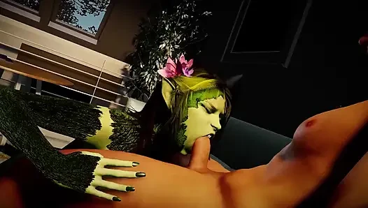 Seksi dryad bakış açısıyla yarak emiyor