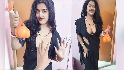 Ateşli Hintli kadın kayınbiraderi için elma getirdi