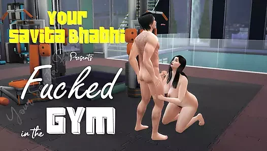 Hintli kadın Savita spor salonunda sevgilisi tarafından sikiliyor