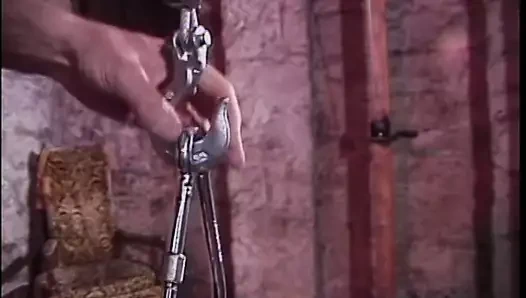 Seksi bir esmer büyük göğüsleri ile dışarı AVI asılı