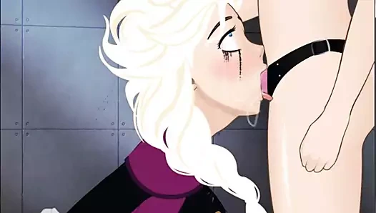 Süper derin boğaz modded:elsa derin boğaz seviyor