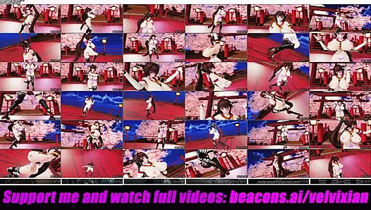 İri göğüslü genç kız dans ediyor (3 boyutlu hentai)