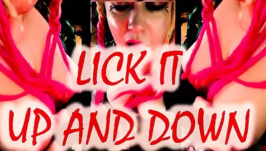 Dildo emme talimatlarının büyük lezzetli bir yarağı var ve onu daha iyi emecek