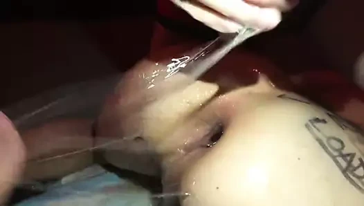 Fisting the slut's fuckhole
