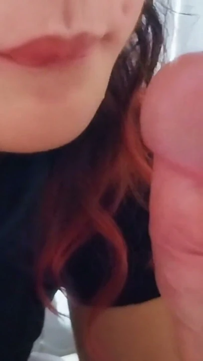 My little stepsister is learning to give blowjobs on my cock. | Clip 1