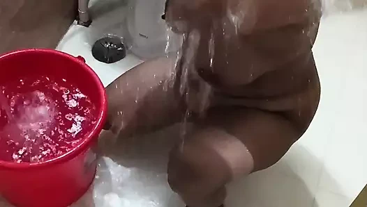 Bathroom Fuck with My 18 Year Old Servent! Huge Cumshot on Her Cute Face