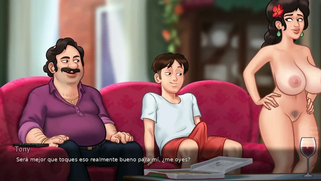 Üvey Anne Şanslı, Kiracısının Büyük Sikine Sahip - Summertime Saga