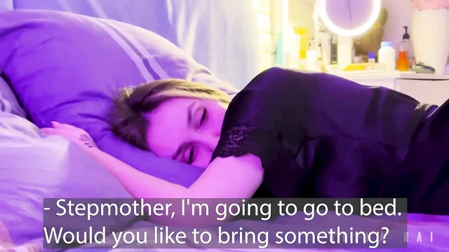 Üvey oğul ilk iyi fırsatı aldı ve üvey annesinin amını spermiyle boşalttı