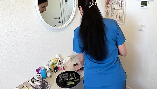 He Came Twice On The Massage Table - Handjob & Blowjob