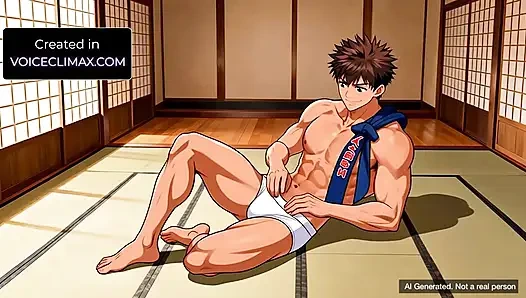 Tetsuo ile pratik yaptıktan sonra dojo - eşcinsel karate yaoi 31 talimatı