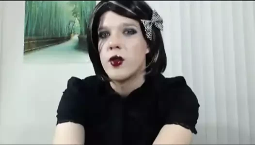 asılı tranny &amp; ölçüm bandı ile küçük penis aşağılama