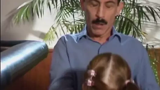 Hot French babysitter slut rides a big dick like a pro