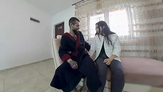 Şömine fervor: sıska çiftin tutkulu şehvet alevleri