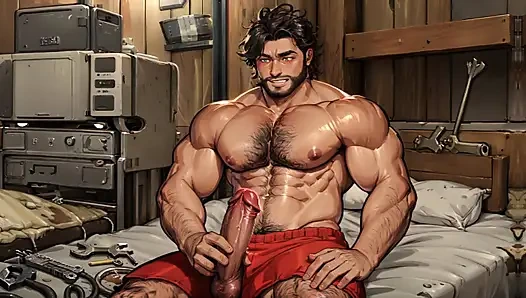 Garajda kıllı burly erkekler ai porno