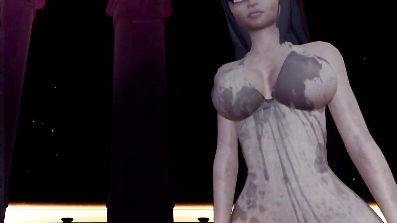 Hayalet kız gırtlağına kadar alıyor - 3 boyutlu porno
