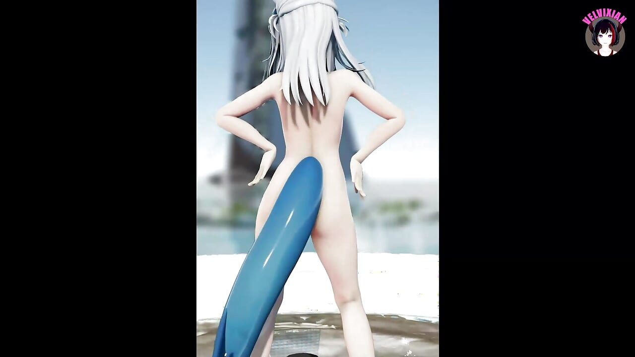 Vtuber gura - kedi kulakları + seksi dans tam çıplak (3d hentai)