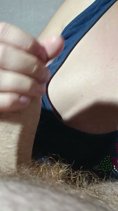 Korean stepmother jerks off my cock, controlling my orgasm | Clip 1