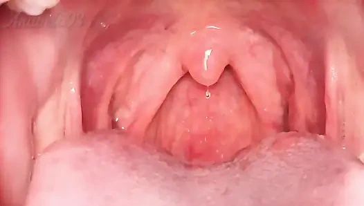 Ağız fetişi uvula kapanıyor Güçlü bir BBC'de boğuluyorum