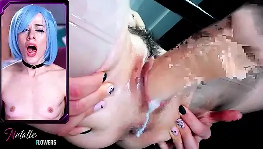 Seks makinesi maksimum hızda kremsi amcığımı mahvediyor ve beni fışkırtıyor