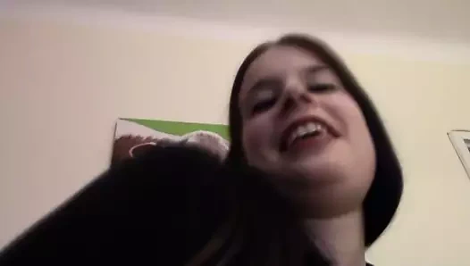 Pov kedi yalama tarafından tanrıça gloria