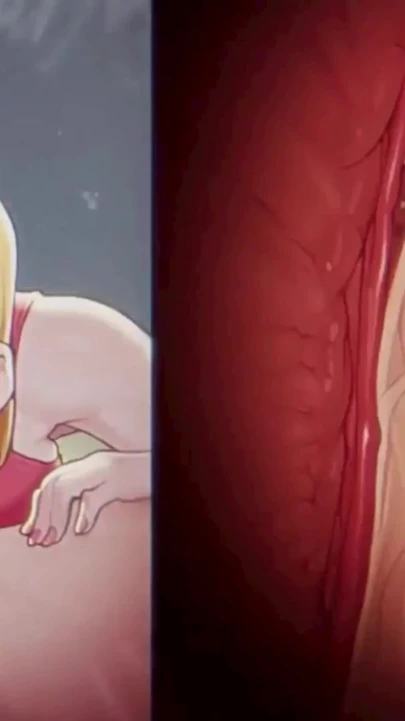 Android 18 gears derin - Android 18'in yüzünü sütle dolduruyor | Klip 1