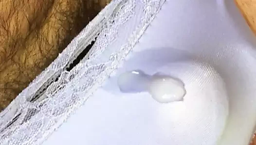 Cum içinde mavi saten külot ...