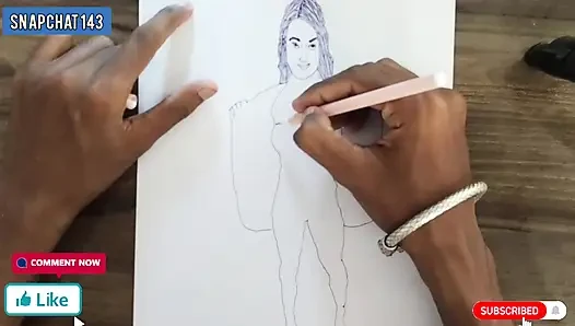 Hintli evli kadın makinede dikiş dikiyor ama başka düşünceleri de var.
