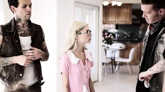 PURE TABOO Nerdy PIPER PERRI Loses Virginity in GANGBANG