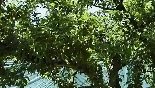 Jana bahçede soyunuyor ve mastürbasyon yapıyor