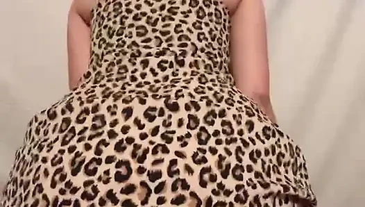 I try on a new dress and can't resist using my ass